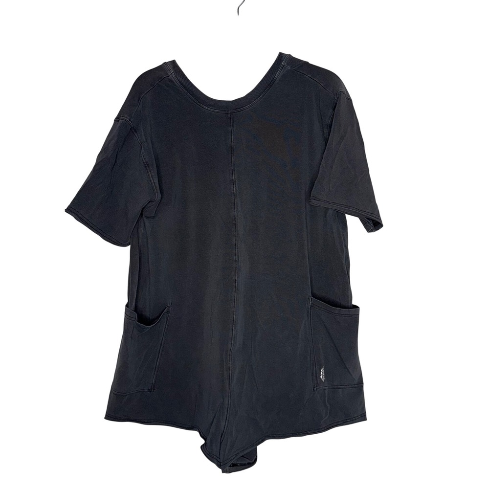 Free People Movement Hot Shot Romper Womens XS Black Excellent V-Neck Mini